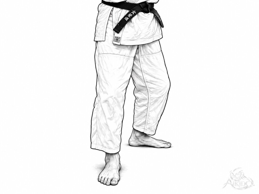 반신 자세의 발 모양.
