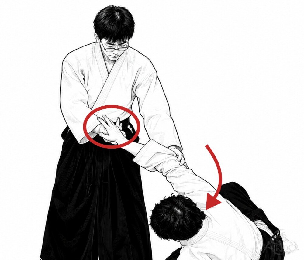 나아가며 상대를 무너뜨린다 — 1. 보통 걷기로 나아가며 상대를 아래로 떨어뜨린다.