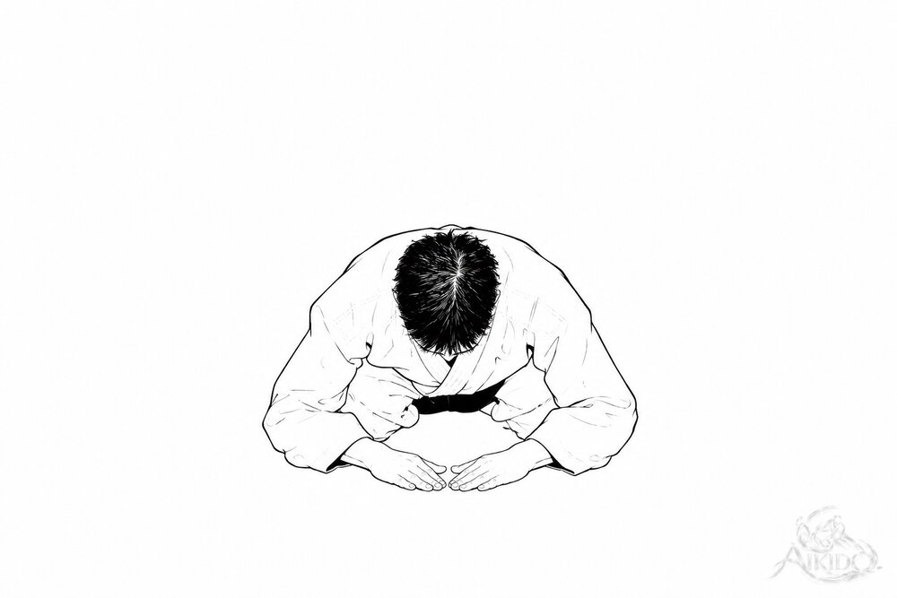 3. 등을 편 채 천천히 머리를 숙이고, 등이 수평이 되는 곳에서 멈춘다.