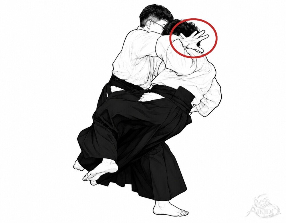 1. 겨드랑이를 붙이고 어깨보다 앞에서 수도를 끌어올리며 상대 옆으로 들어간다.